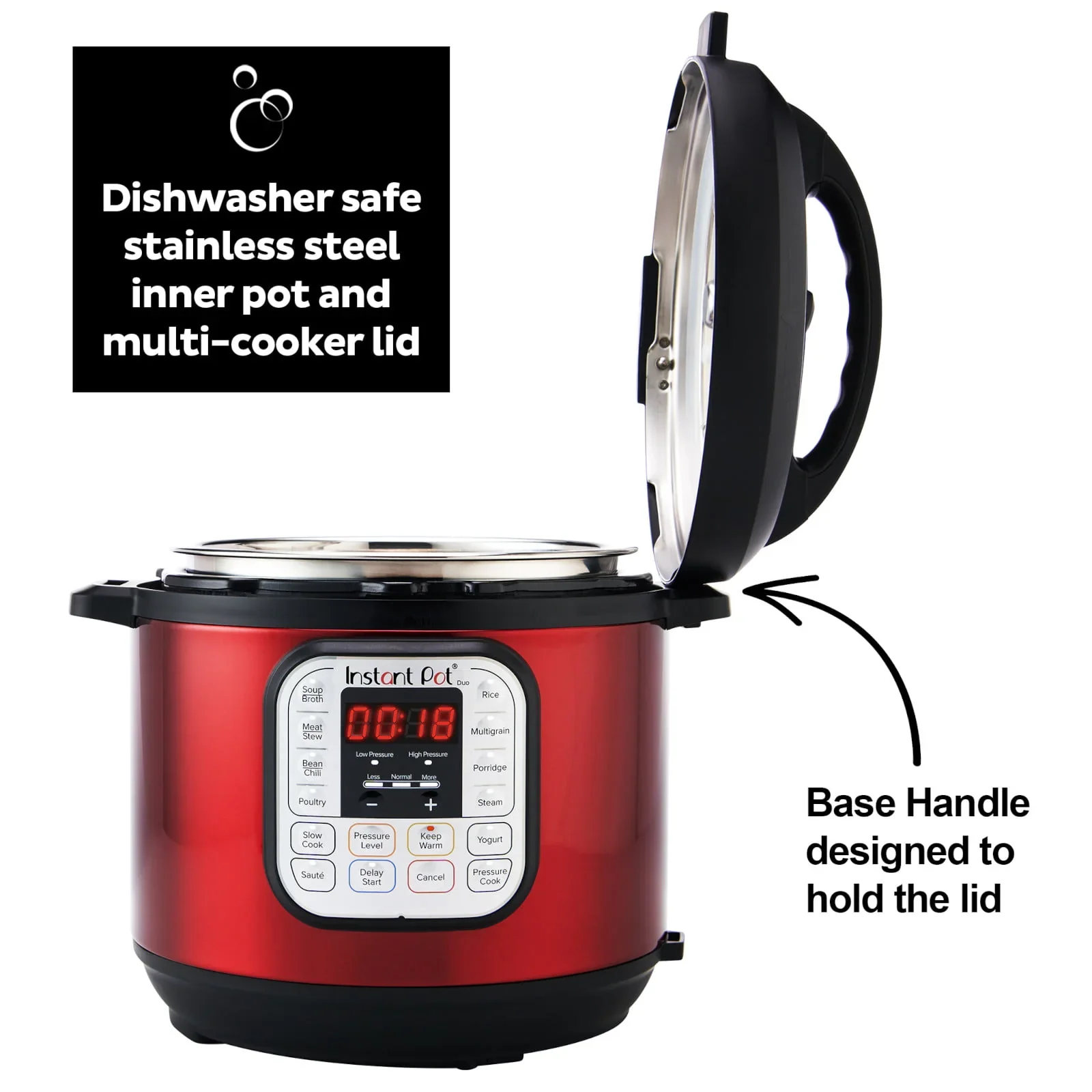 Instant Pot Duo™ 6 Quart Multi-Cooker, Red Stainless Steel - Image 6