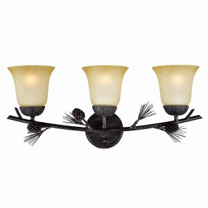 Cascadia Sierra 24-in 3 Light Matte Bronze Rustic Bathroom Vanity light