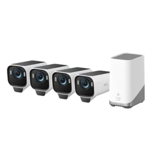 eufy Security eufyCam S3 Pro 4 Cam Kit, Solar Camera Outdoor Wireless, MaxColor Night Vision, 4K Security Camera with Solar Panel, Face Recognition AI, Expandable Local Storage, No Monthly Fee : Electronics