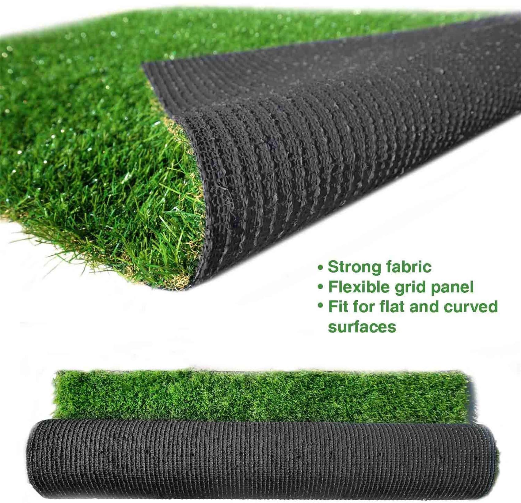 LITA Realistic Deluxe Artificial Grass Synthetic Thick Lawn Turf Carpet (7 FT x 15 FT (105 Square FT)) - Image 2