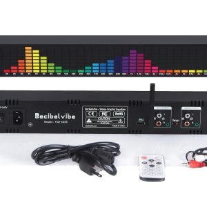 Decibelvibe TNZ SGE6 - Audio Graphic Equalizer with Rear RCA/3.5 Auxiliary Input and Output, Built-in Microphone, USB and Bluetooth Input, Preamp for Home Audio, DJ, HiFi Audio Setup (Gold)