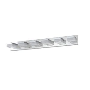Bayfeve LED Bathroom Makeup Light 38.2-in 6 Light Gloss Chrome Integrated LED Modern/contemporary Bathroom Vanity light