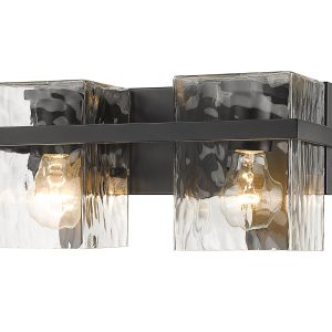 Z-Lite Bennington 14.25-in 2 Light Matte Black Farmhouse Bathroom Vanity light