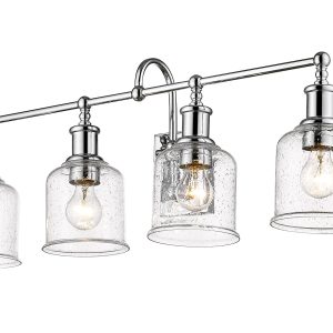 Z-Lite Bryant 32-in 4 Light Polished Chrome Industrial Bathroom Vanity light
