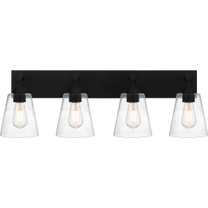 Quoizel Dacosta 33-in 4 Light Black Farmhouse Bathroom Vanity light