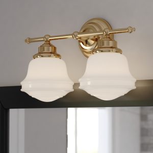 Cascadia Huntley 16-in 2 Light Satin White Farmhouse Bathroom Vanity light