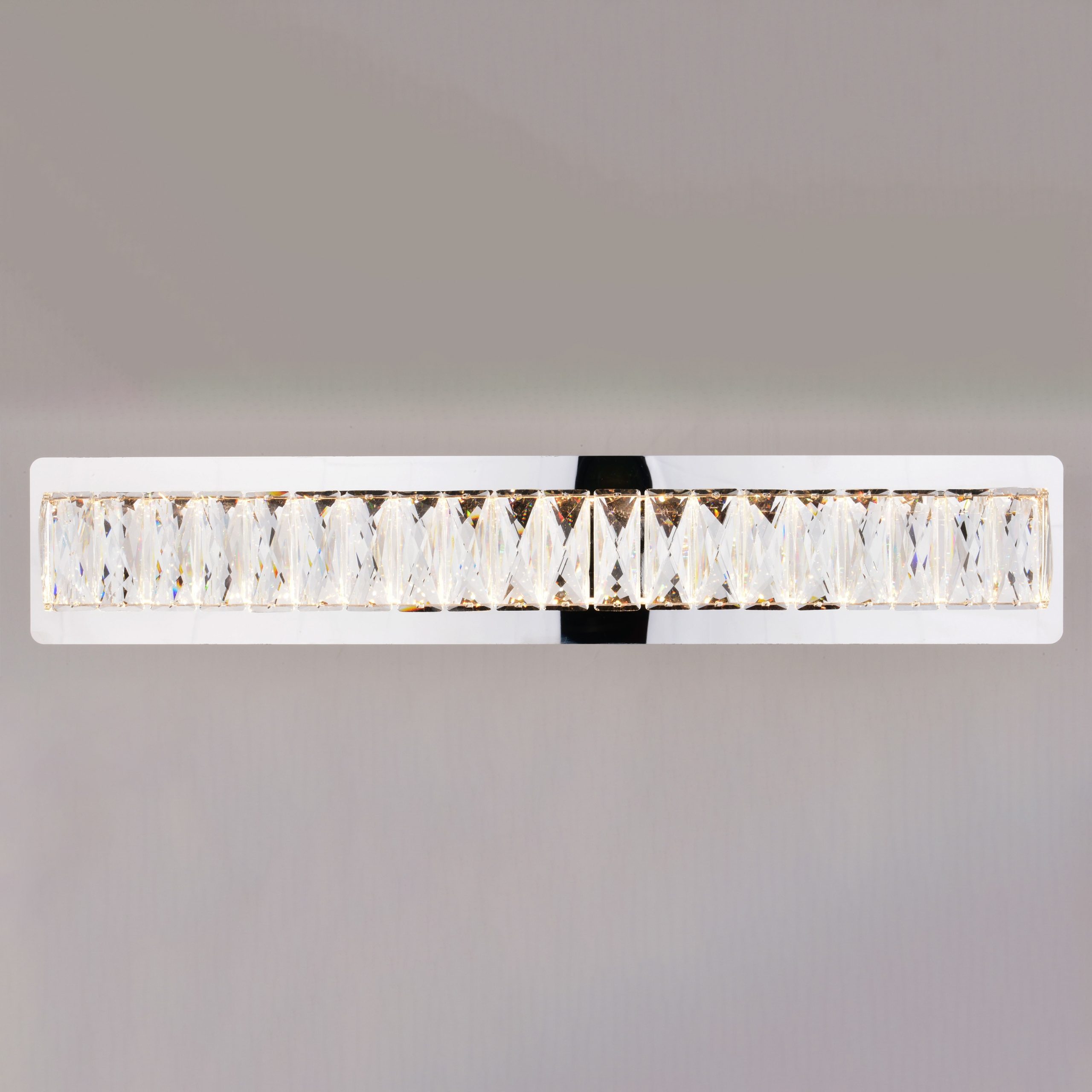 Cascadia Melrose 26-in 1 Light Polished Clear Integrated LED Glam Bathroom Vanity light - Image 11
