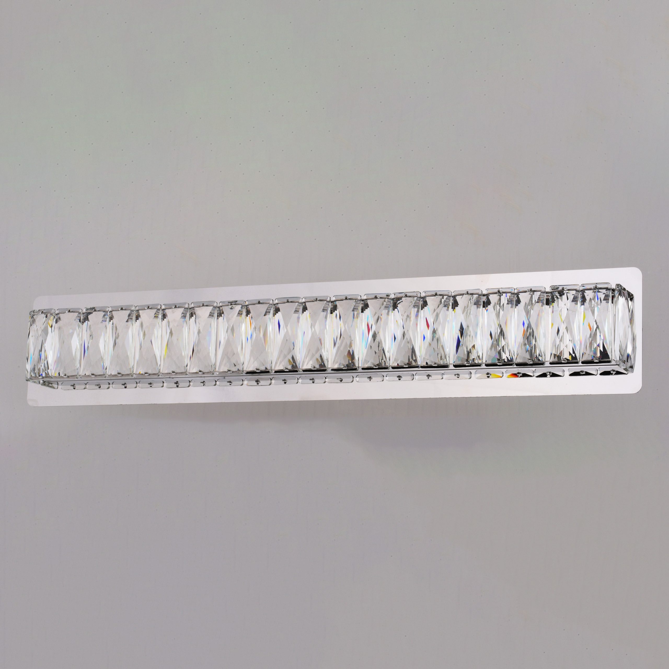 Cascadia Melrose 26-in 1 Light Polished Clear Integrated LED Glam Bathroom Vanity light - Image 10