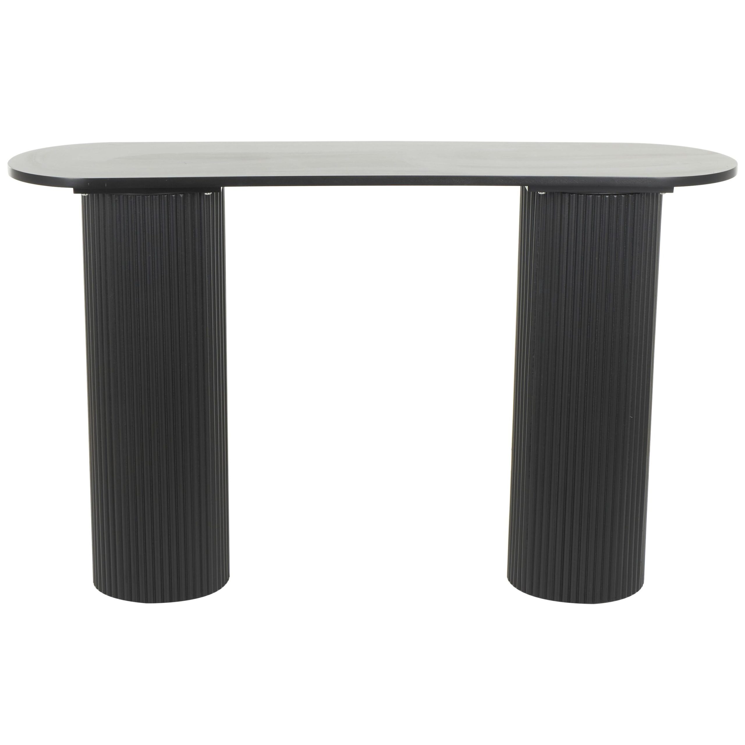Grayson Lane Modern Oval Wood Black 52-in W x 32.6-in H Console table - Image 2