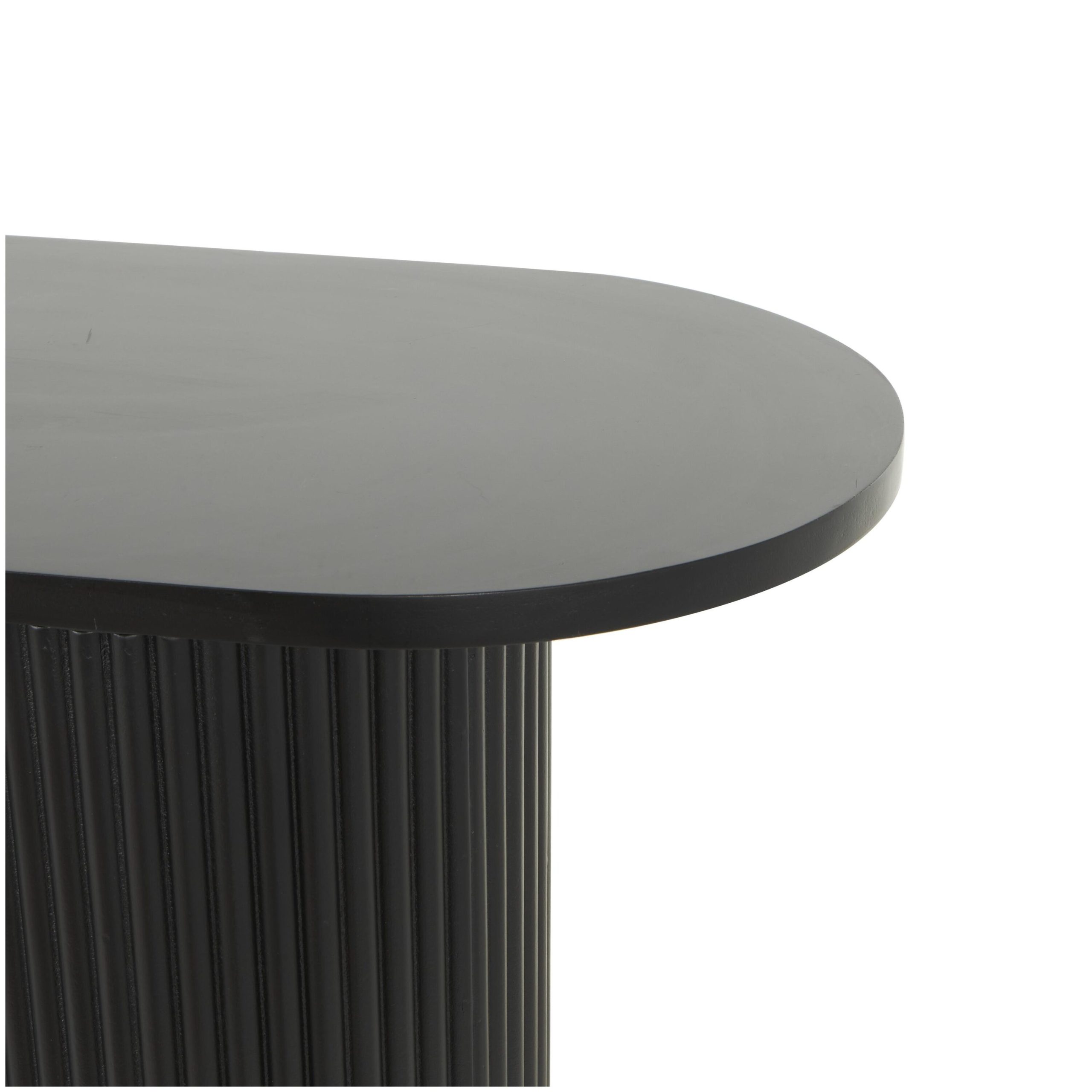 Grayson Lane Modern Oval Wood Black 52-in W x 32.6-in H Console table - Image 4