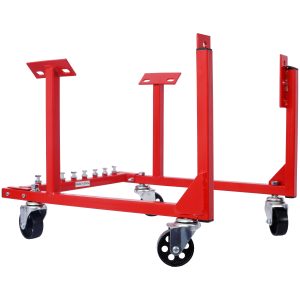 Kahomvis Engine Cradle with Wheels Chevy Small Block and Big Block,Powder Coat 3In Heavy Duty Steel Construction Wheels 1000 Lbs Capacity Storage Hardware Included Easy Assembly