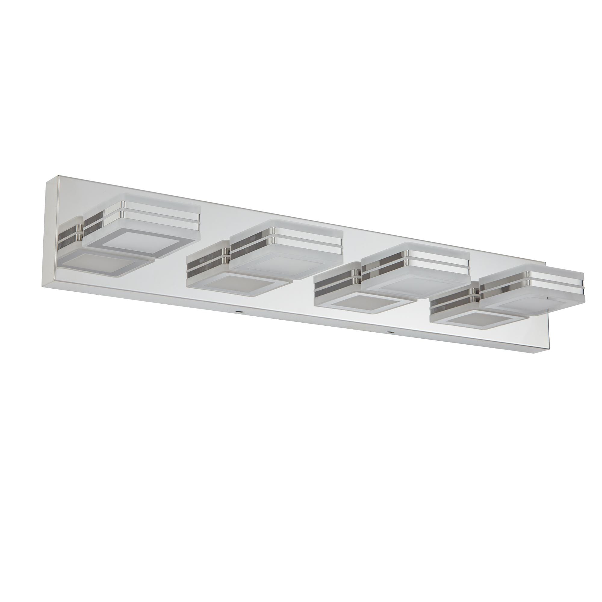 Bayfeve Rotatable LED Vanity Light 25.6-in 4 Light Gloss Chrome Integrated LED Modern/contemporary Bathroom Vanity light - Image 2