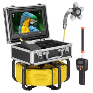 SVOPES Sewer Camera 512Hz Locator 98 ft/30 m Self-Leveling Drain Inspection Camera 9inch 1080P HD Screen 36X Zoom