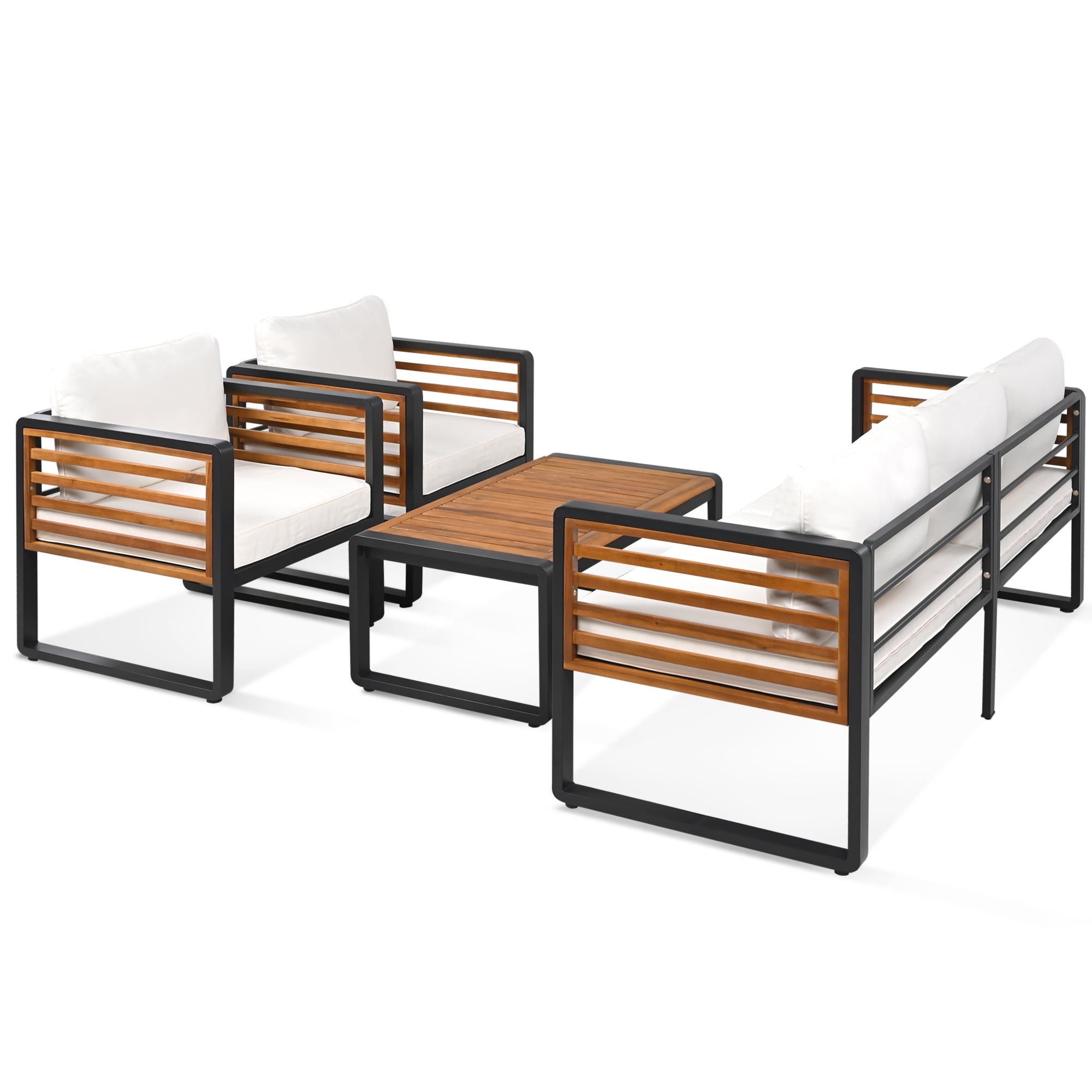 Xspracer 4 -Piece White Patio Conversation Set - Image 10