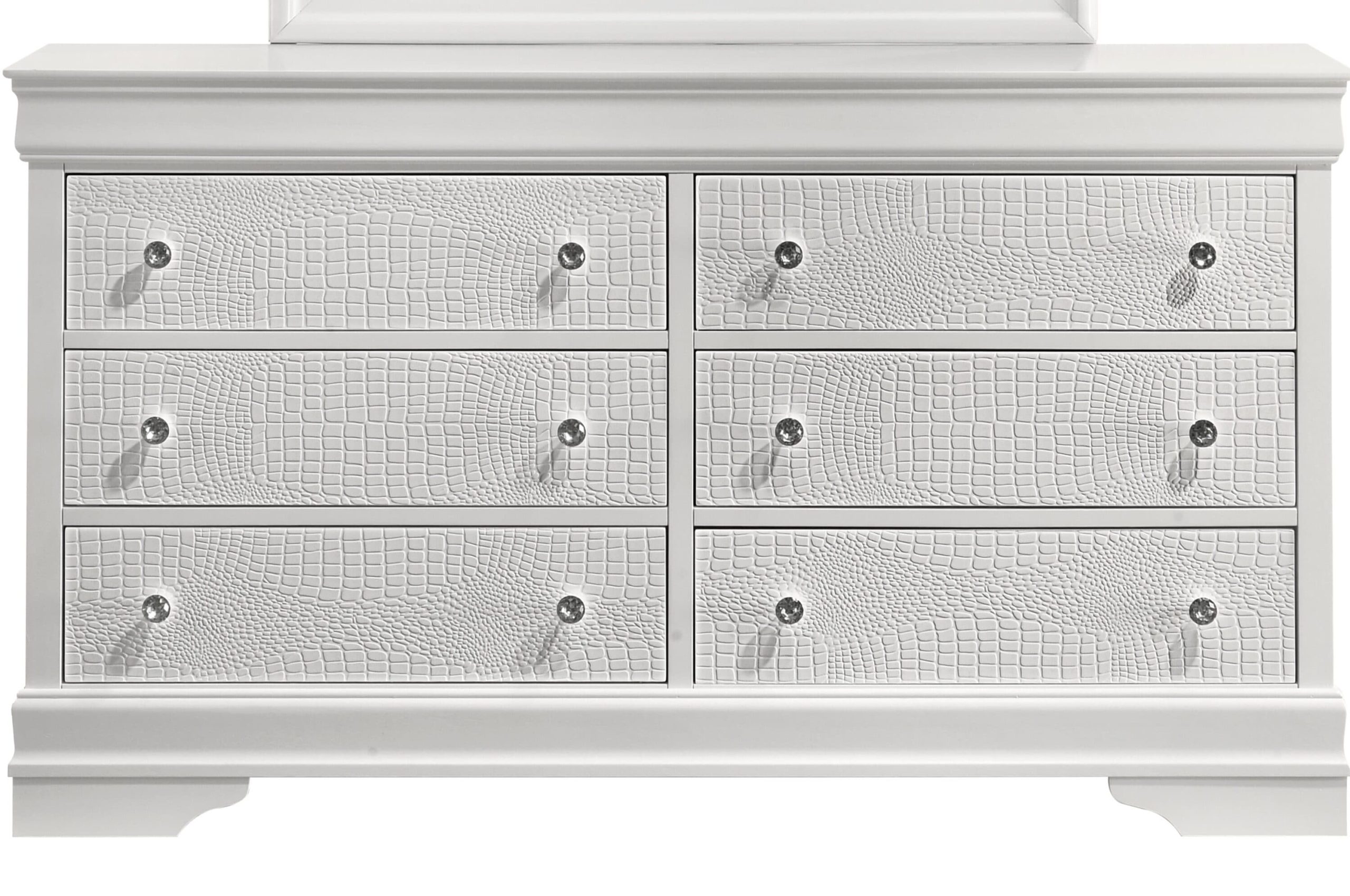 Galaxy White Acacia 6 -Drawer 58.4-in W Standard dresser