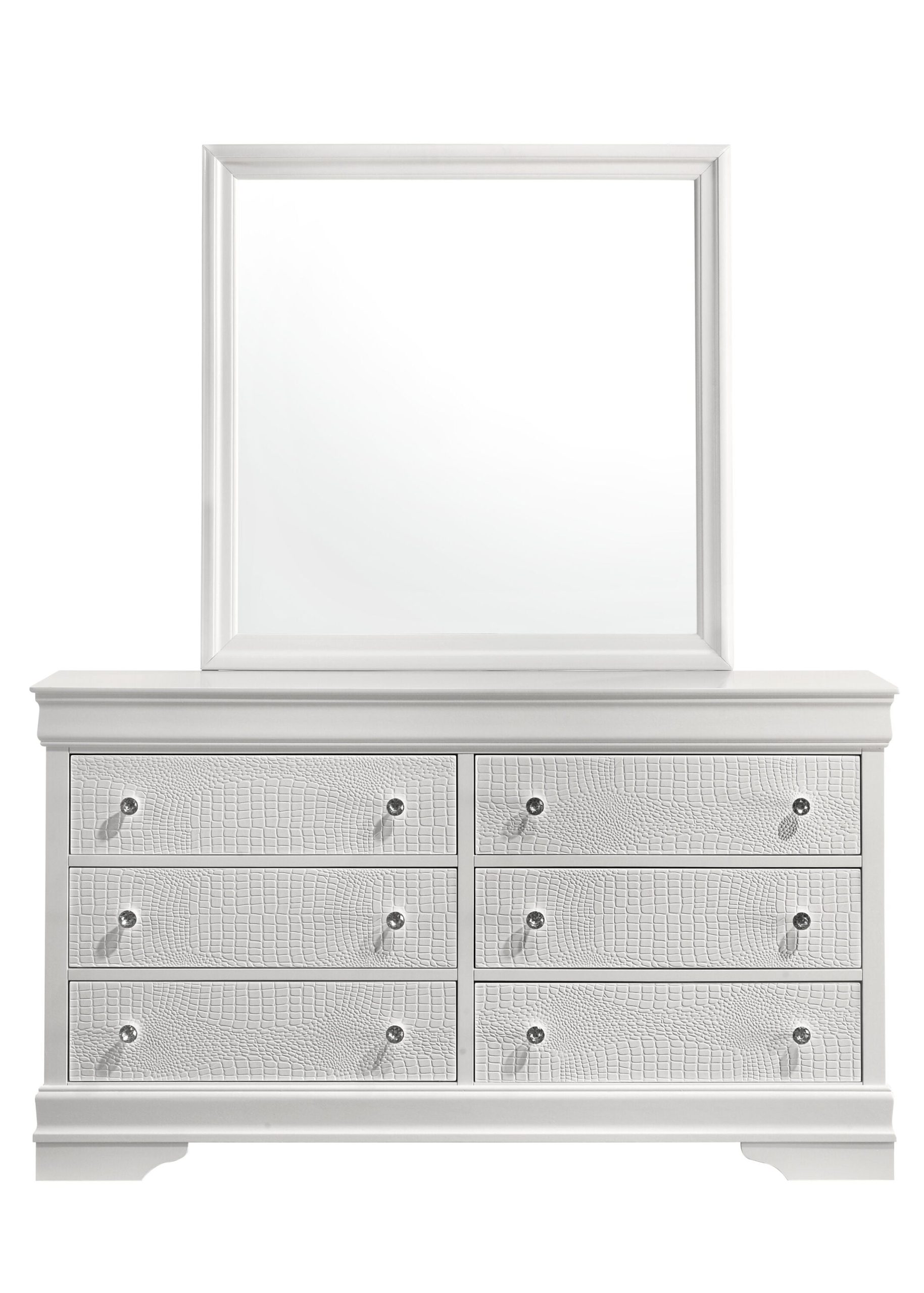 Galaxy White Acacia 6 -Drawer 58.4-in W Standard dresser - Image 6