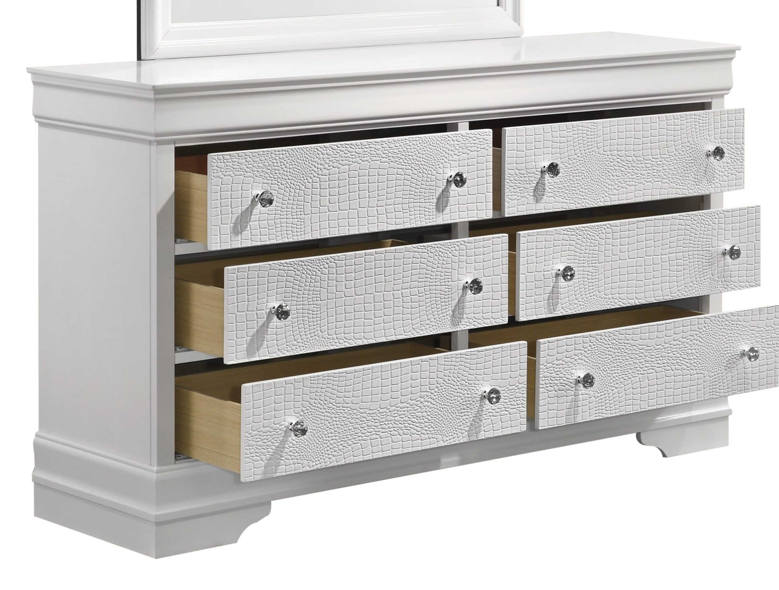 Galaxy White Acacia 6 -Drawer 58.4-in W Standard dresser - Image 3