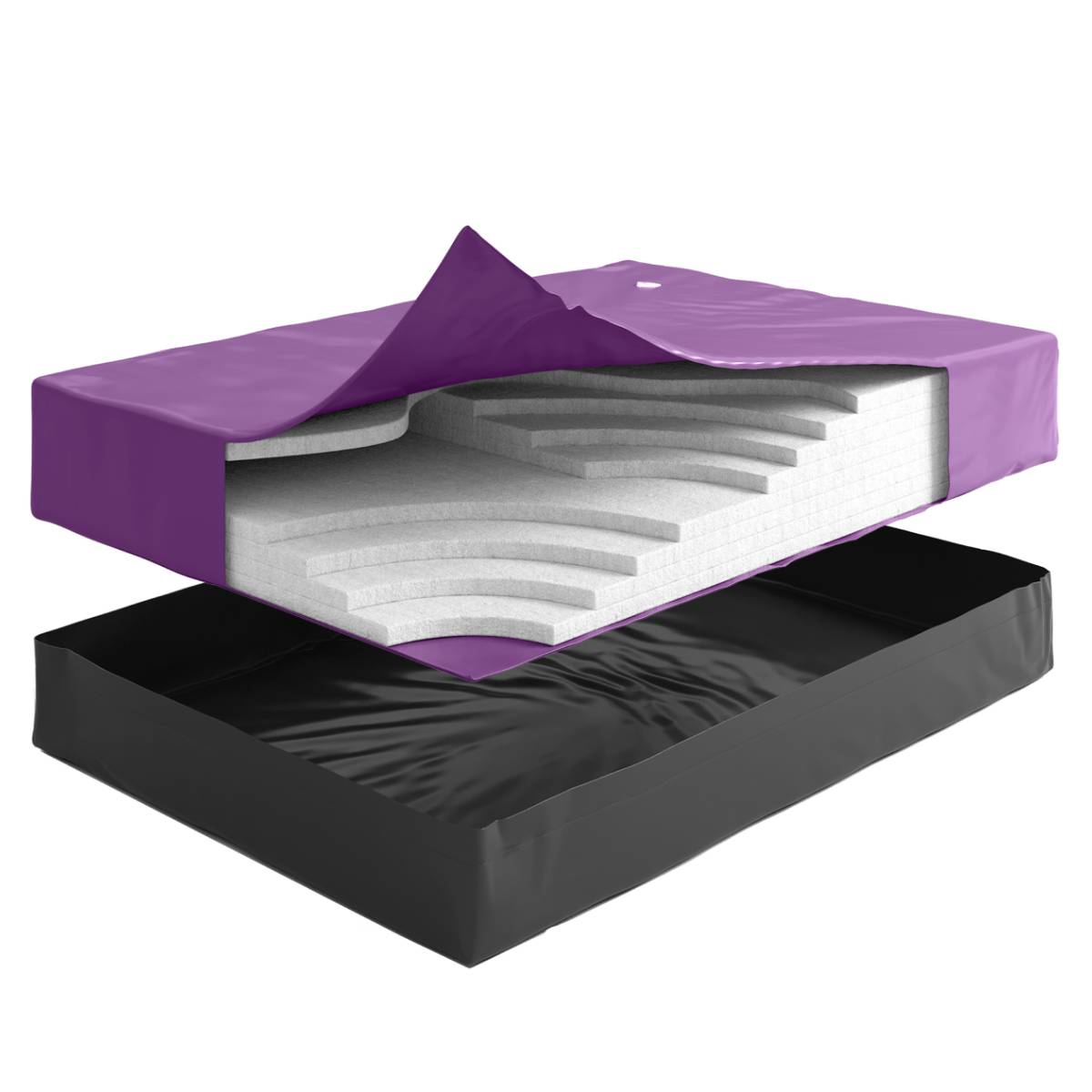Boyd Sleep Blue Magic - Waveless 95 Percent Hardside Water Bed Mattress -Contains Five Wave Reducing Fiber Layers - Bladder Corners are Reinforced -18ml Smooth Vinyl -Frame Not Included - Queen Size - Image 5