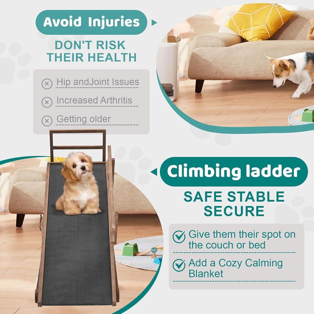 Esazn Foldable Brown Wood Cat Ramp - Image 5