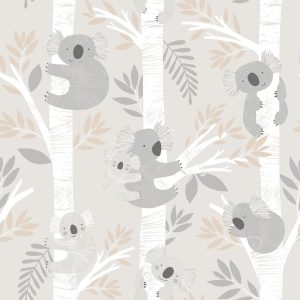 Galerie Tiny Tots 2 Koalas Beige Wallpaper G78385