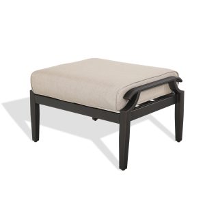 PEAK HOME FURNISHINGS Tamarin black Aluminum Ottoman
