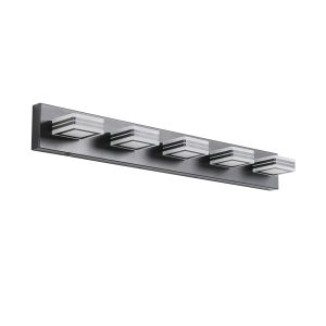 YERIVA MY 32.28-in 5 Light Black Integrated LED Modern/contemporary Bathroom Vanity light bar