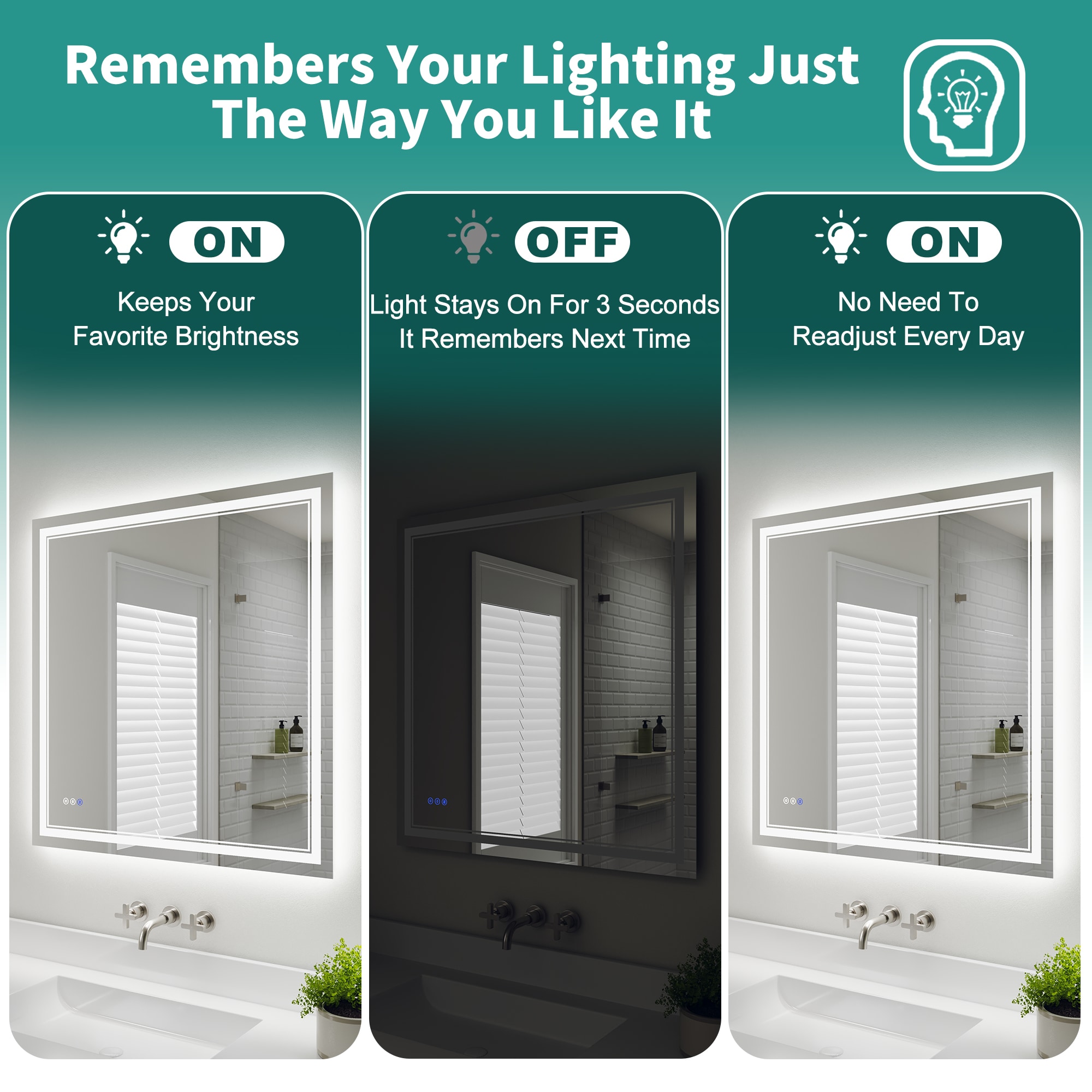 ES-DIY EIRA LED Bathroom Mirror 84-in x 40-in Polished Frameless Rectangle Dimmable LED Lighted Fog Free Bathroom Vanity Mirror ( White ) - Image 8