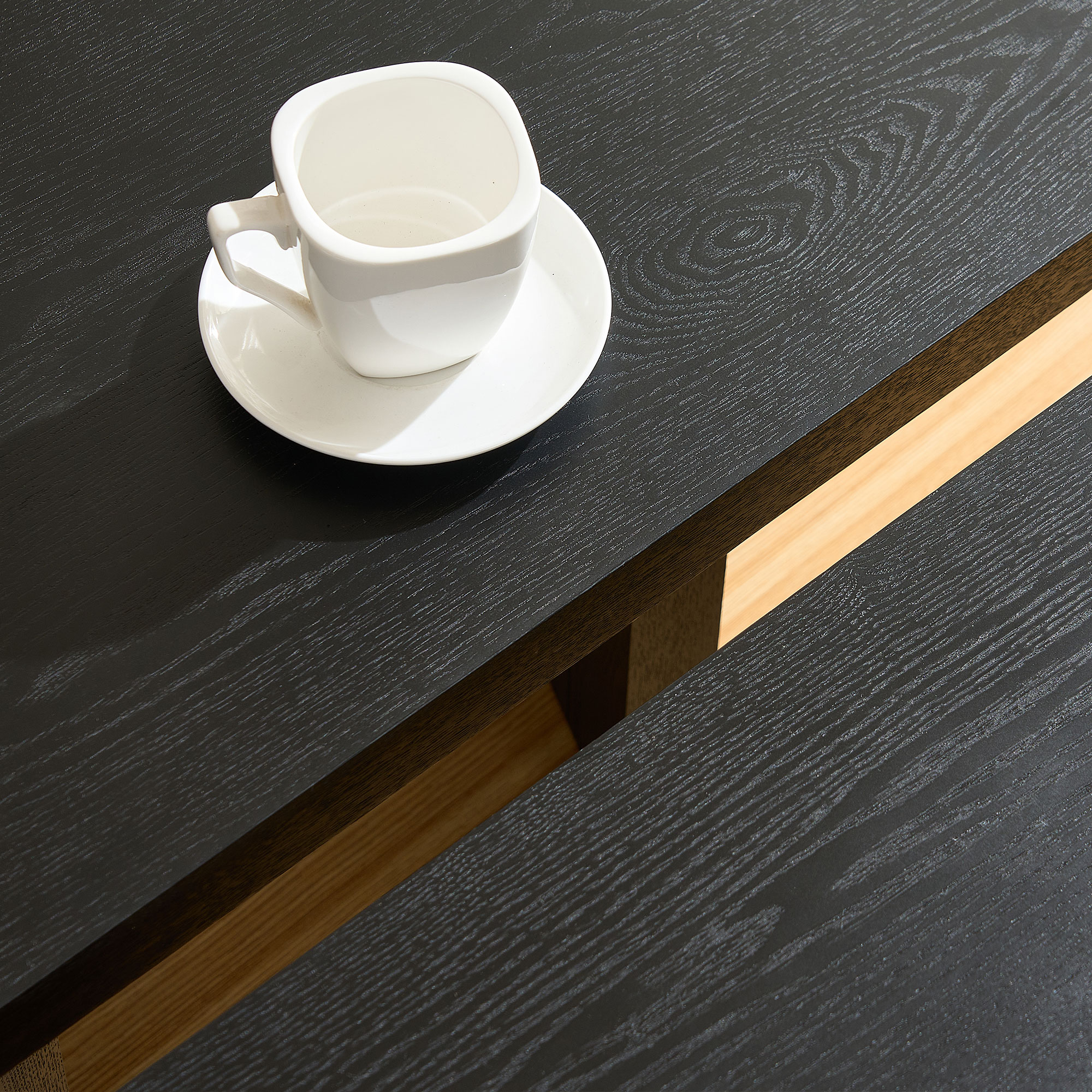 Bybafun Corner MDF Black 31.49-in W x 13.77-in H Coffee Table - Image 15
