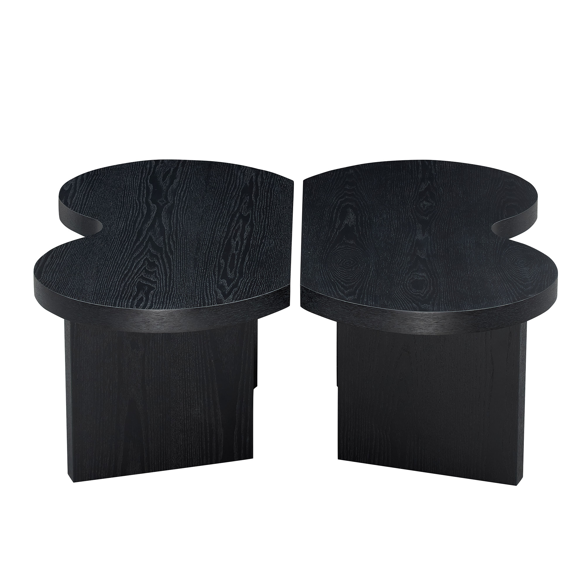 Bybafun Corner MDF Black 31.49-in W x 13.77-in H Coffee Table - Image 14