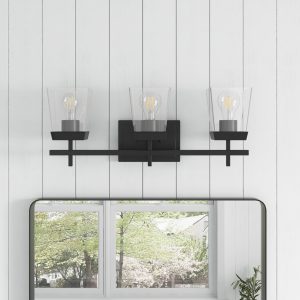 Aiwen 22.05-in 3 Light Black Modern/contemporary Bathroom Vanity light