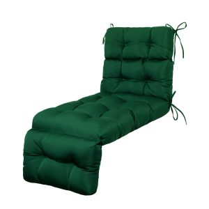 Artplan  Outdoor Chasie Lounge Tufted Thick Cushion with Ties-Replacement Wicker Chair Cushion for Paito Fruniture-72x22x4inches All Weather