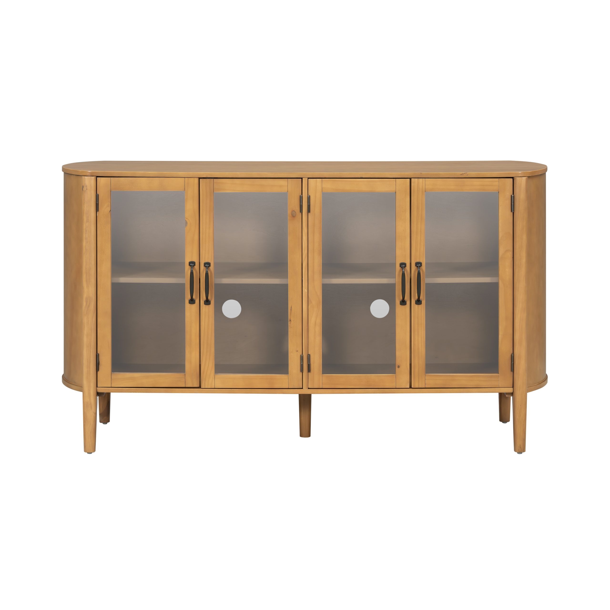 ModernLuxe Assembly Required Storage cabinet at the entrance to the living and dining room large size 4 doors stylish style Natural - Image 14