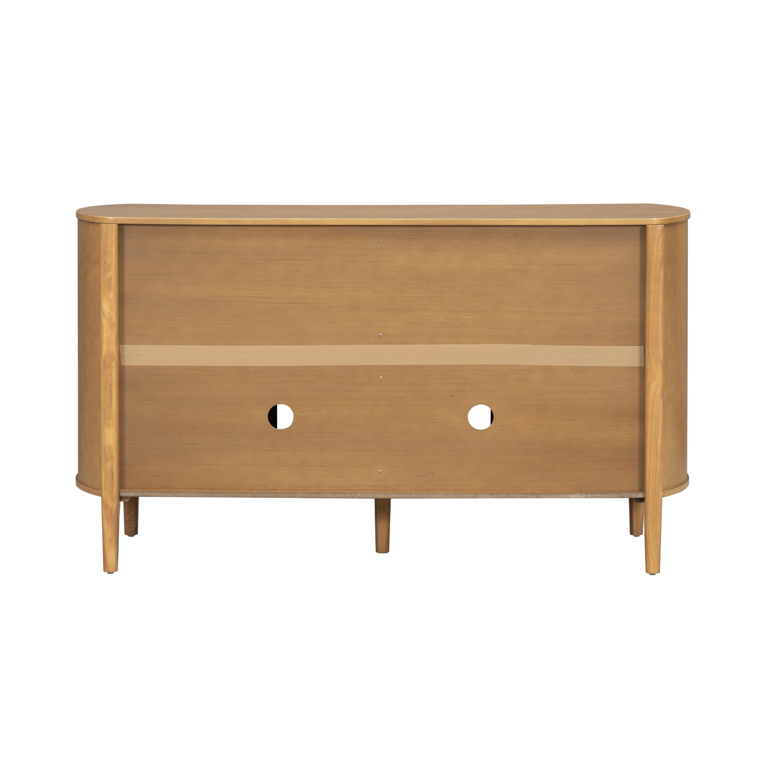 ModernLuxe Assembly Required Storage cabinet at the entrance to the living and dining room large size 4 doors stylish style Natural - Image 7