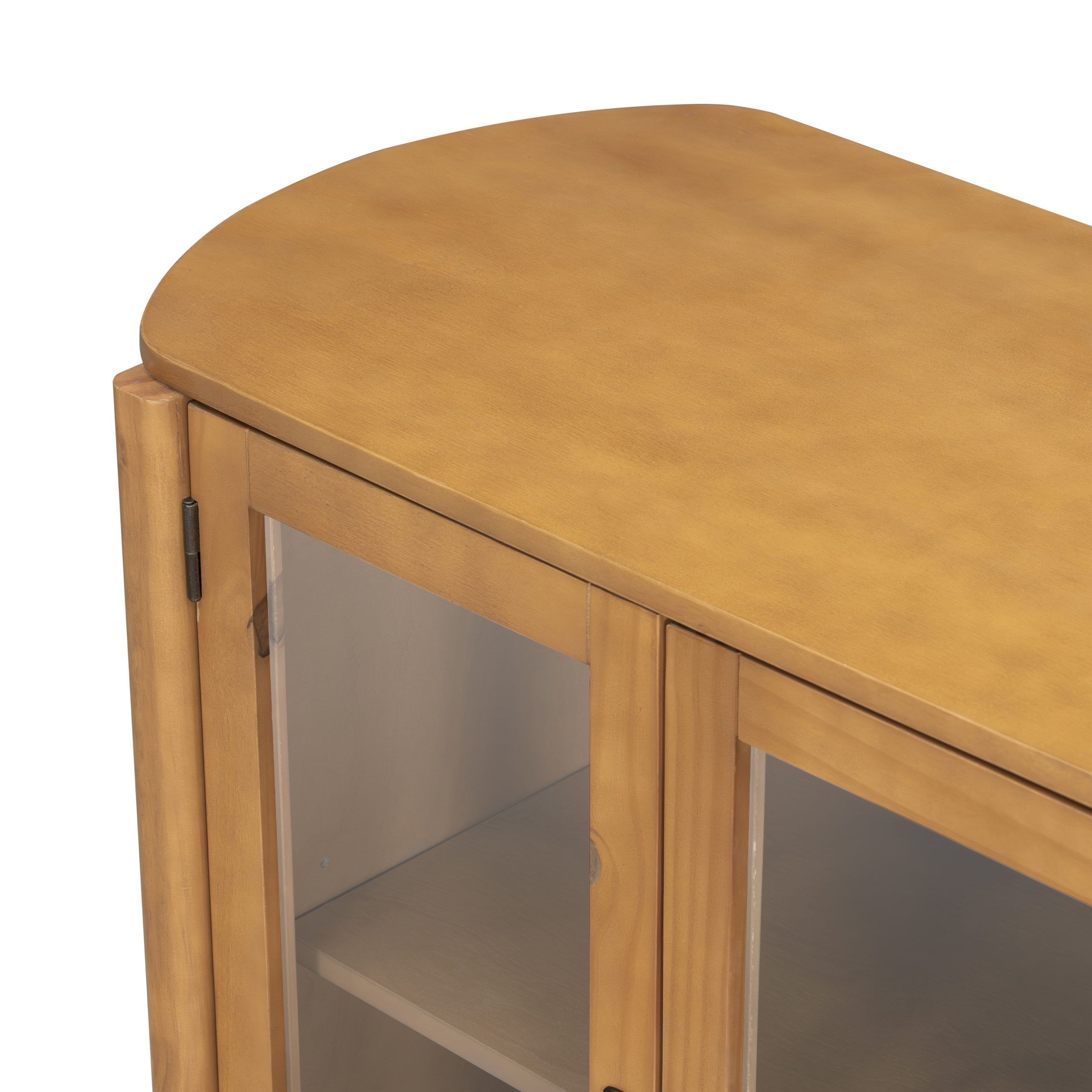 ModernLuxe Assembly Required Storage cabinet at the entrance to the living and dining room large size 4 doors stylish style Natural - Image 13