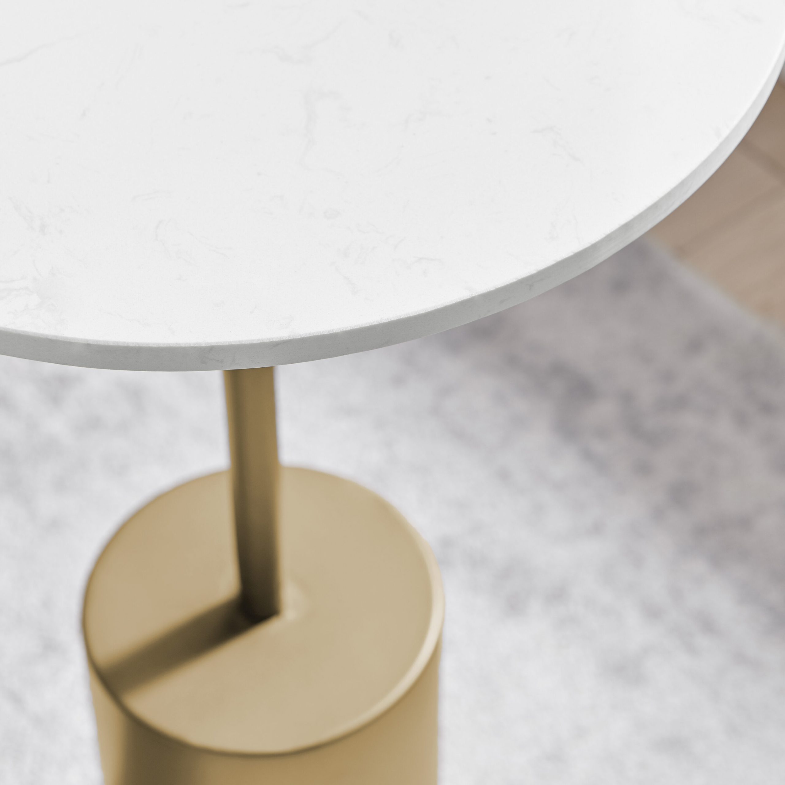 Danya B. 15.88 in. x 23.5 in. Fritz Accent Table with Genuine White Marble Stone Tabletop - Image 8