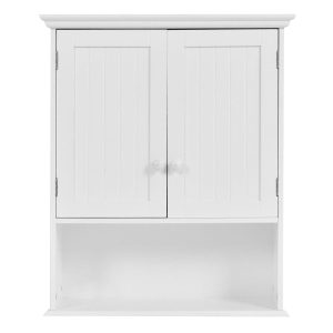 Slickblue Wall Mounted Storage Cabinet - 8 x 24 x 20 With White Finish For  Bathroom  or Living room