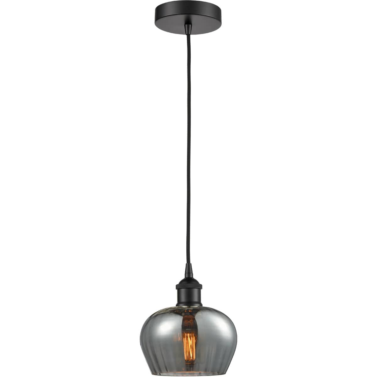 Innovations Lighting 616-1P-BK-G93 Edison Fenton Mini Pendant Matte Black