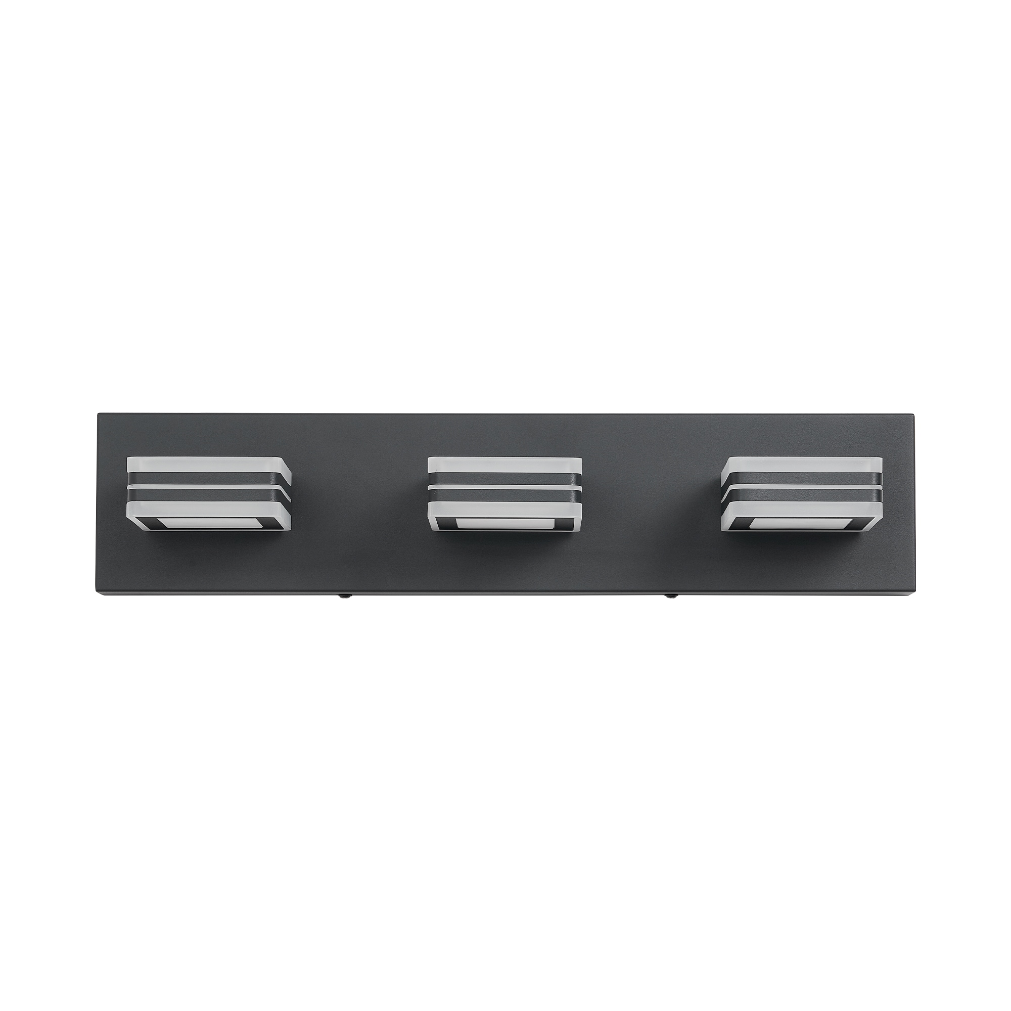 WELLFOR 20-in 3 Light Black Integrated LED Modern/contemporary Bathroom Vanity light - Image 9