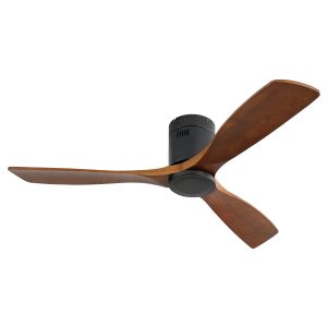 LUXEYARD 52 Inch Indoor Wooden Ceiling Fan With 3 Solid Wood Blades Remote Control Reversible