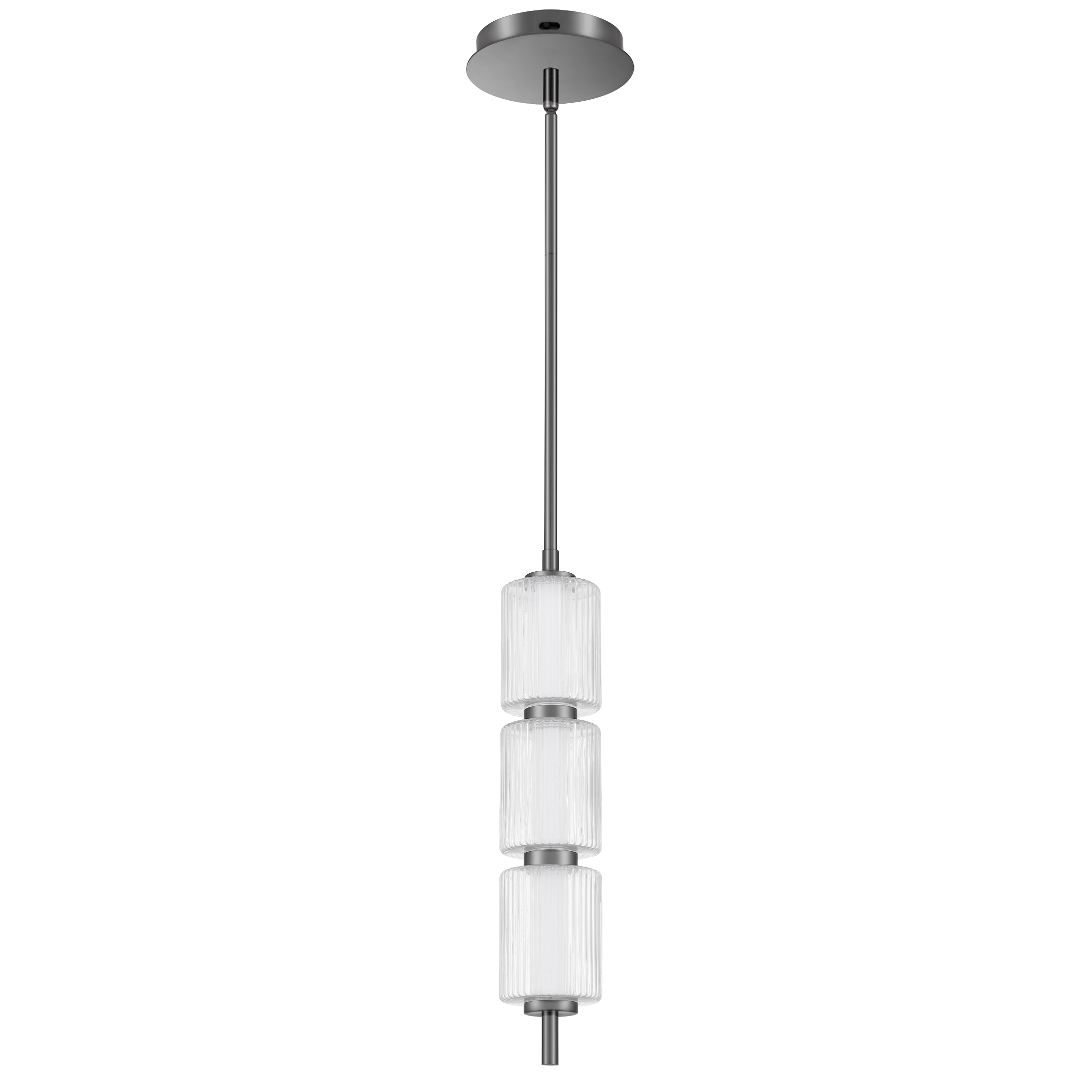 Quoizel Turner 1 -Light Black Chrome Modern/contemporary Clear glass Cylinder LED Mini Hanging Pendant Light - Image 5