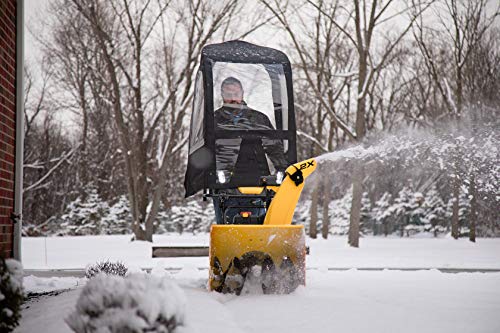 Deluxe Universal Snow Thrower Cab, Black – Fits Most Two & Three-Stage Snow Blowers, Includes Storage Pouch & Reflective Fabric - Image 2