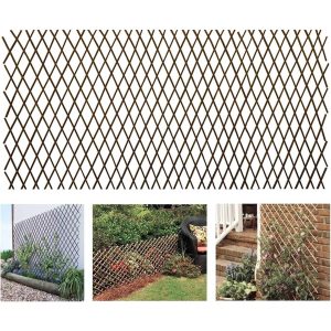 Etokfoks  Expandable Willow Garden Trellis Plant Support Fence Panel for Climbing Plants Vine Ivy Rose Cucumber Clematis 36 x 92 Inch 1 Piece