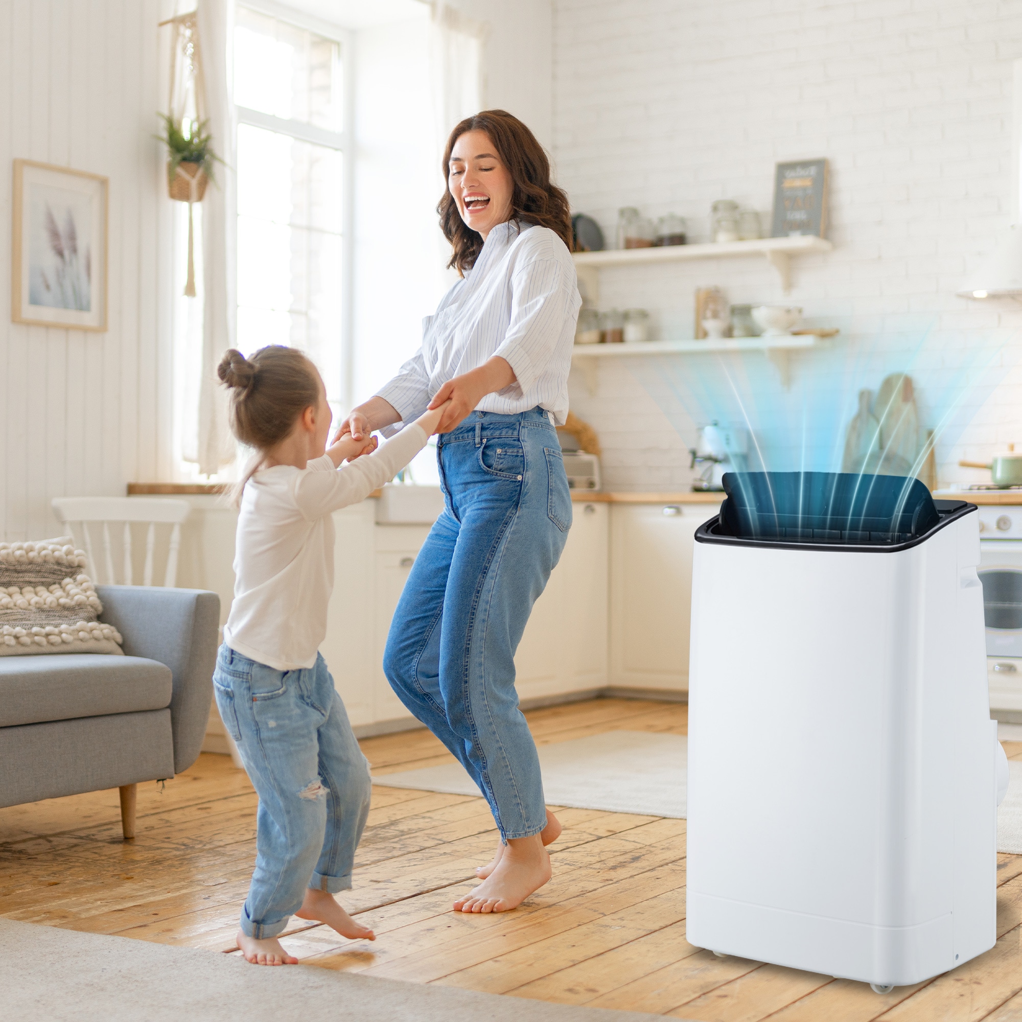 GarveeLife 14000 BTU Portable Air Conditioner Cools Up to 750 Sq ft 3 in 1 AC with Cooling Dehumidifier Fan Portable AC Unit - Image 8