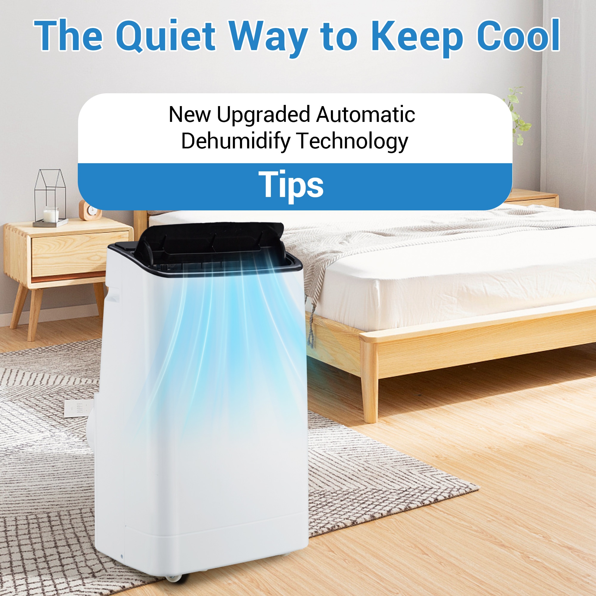 GarveeLife 14000 BTU Portable Air Conditioner Cools Up to 750 Sq ft 3 in 1 AC with Cooling Dehumidifier Fan Portable AC Unit - Image 3