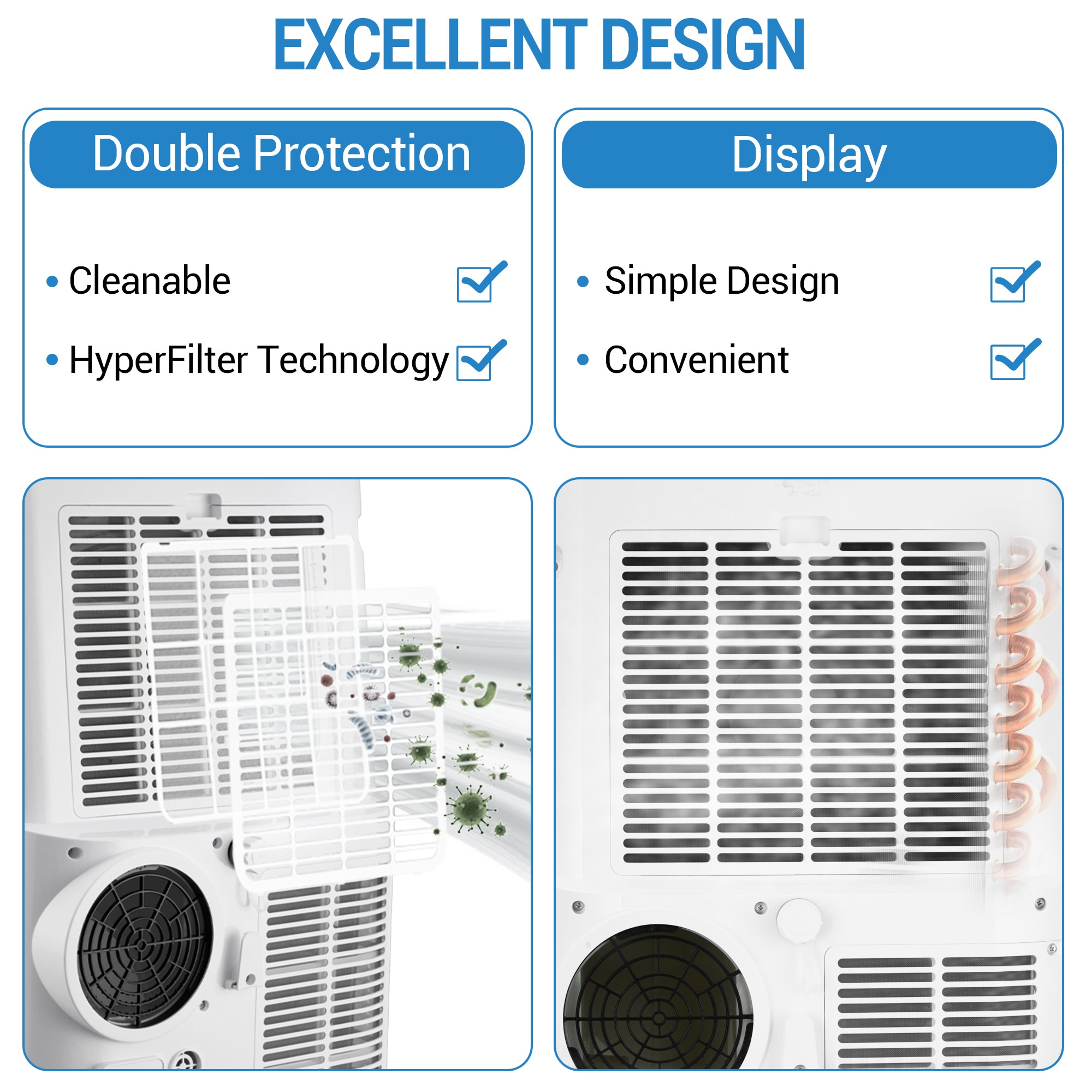 GarveeLife 14000 BTU Portable Air Conditioner Cools Up to 750 Sq ft 3 in 1 AC with Cooling Dehumidifier Fan Portable AC Unit - Image 4