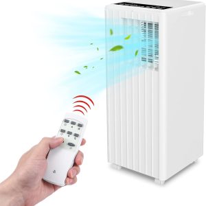GAOMON 8000 BTU 3-in-1 Portable Air Conditioner with Dehumidifier Fan 45L/Day Dehumidification White Quiet AC Bedroom Office Apartment