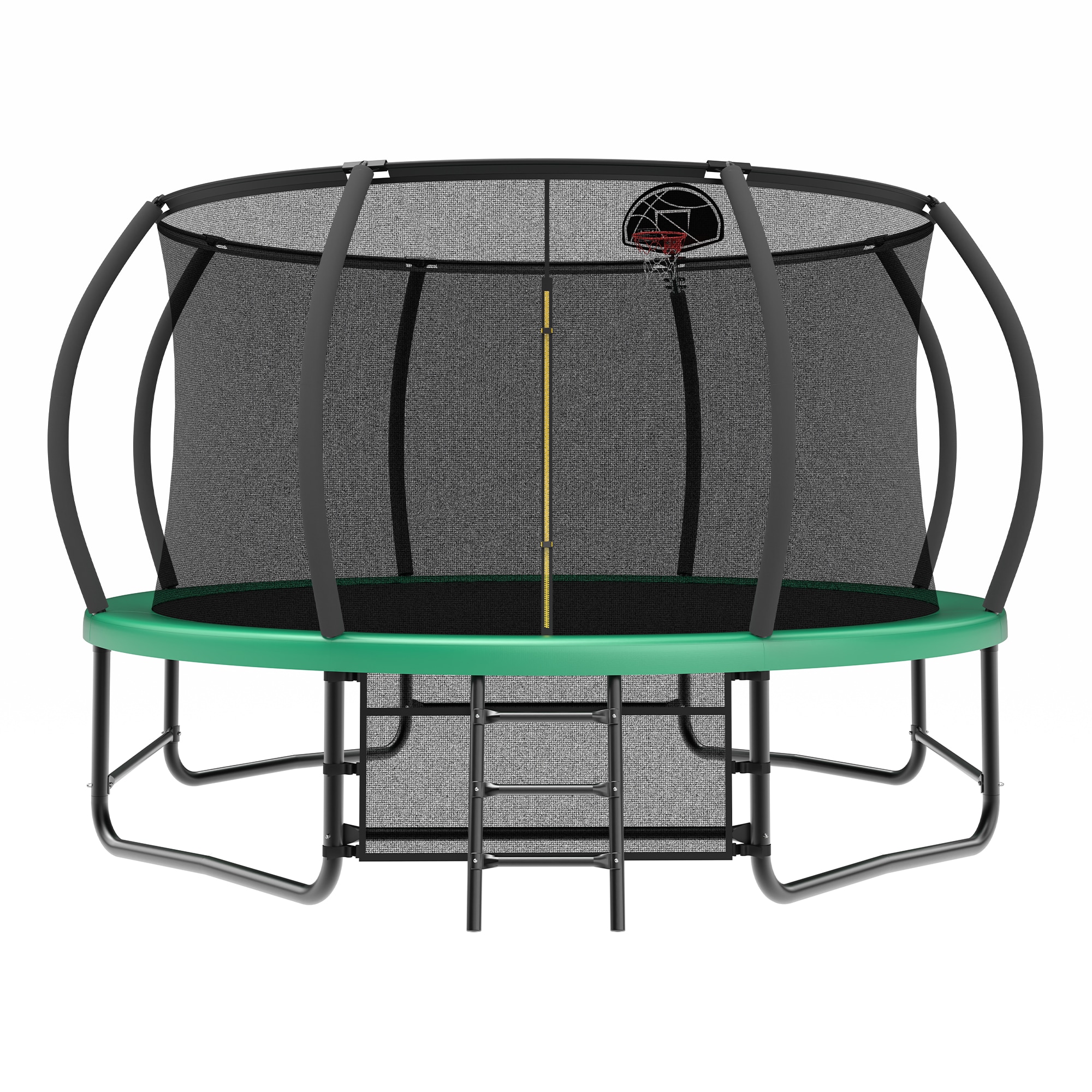 LUXEYARD Trampoline with Enclosure Recreational Trampolines with Ladder and AntiRust Coating ASTM Approval Outdoor Trampoline for Kids