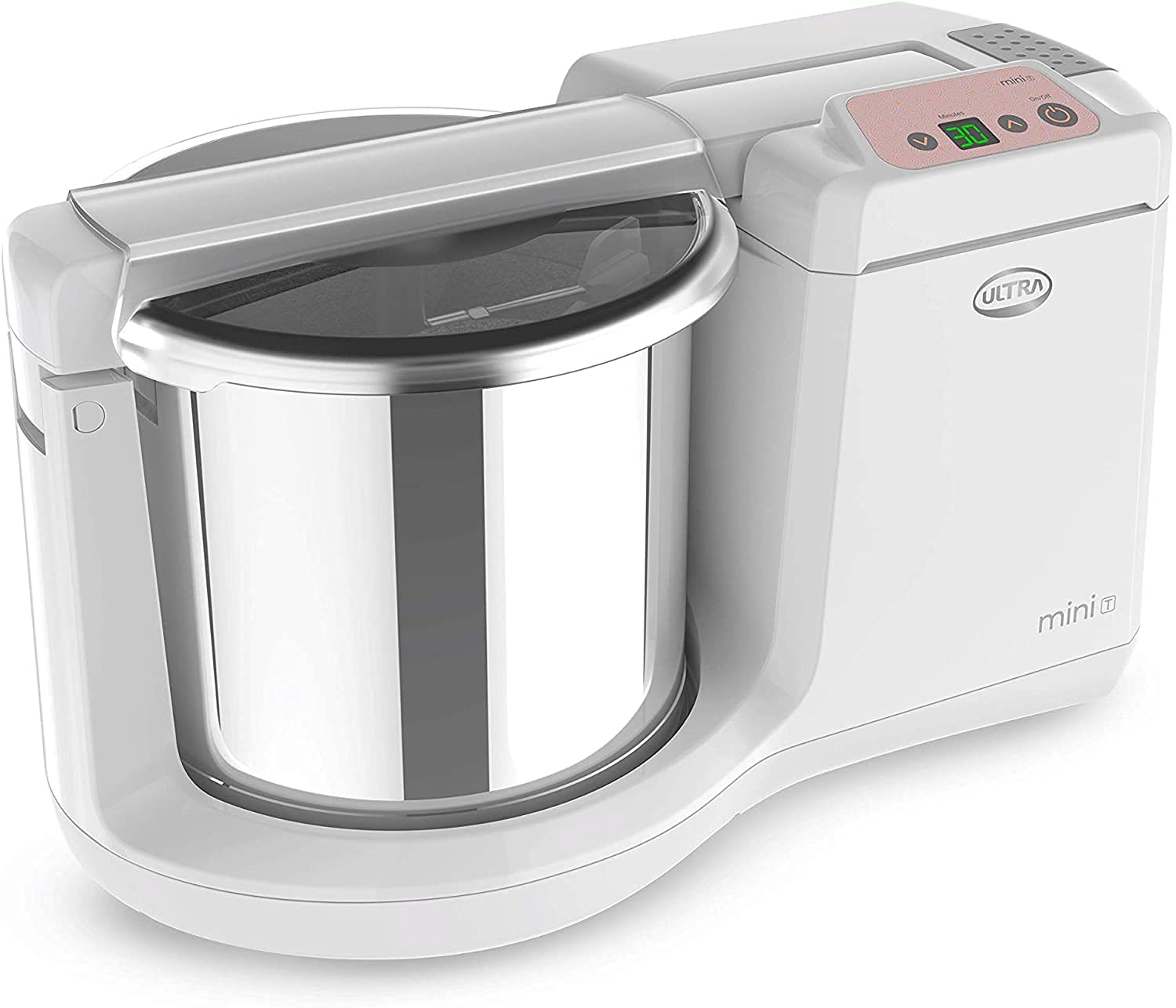 Elgi Ultra Ultra Mini T Table Top 1.25L Wet Grinder with Atta Kneader & Digital Timer, 110-volt (New Model), white - Image 2