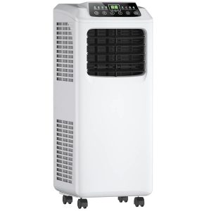 Slickblue 5500 BTU DOE (120V) Black and White Single Hose Portable Air Conditioner for Bedroom Office Living Room Cools 230 Sq Ft