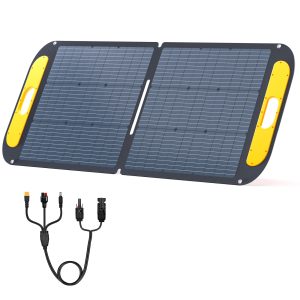 VTOMAN  Portable Solar Panel for Solar Generator 110W 19V Folding Solar Charger with 23 Percent Efficiency IP67 Waterproof and Adjustable Kickstands Design for Camping RV Outdoor Adventures Model VS110